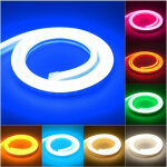 Bande led �tanche en silicone dc12v � effet tube n�on color�