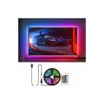 Bande led, ruban led, bandes lumineuses, lumi�re tv led, 4m, interface usb, t�l�commande 24 touches kinsi ...