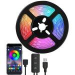 Bande led rvb 5050, 2 m�tres, synchronisation de musique, application bluetooth, 16 millions de couleurs, ...