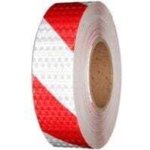 Bande reflechissante autocollante 10m x 5cm rubalise rouge et blanc stickers reflechissant ruban de s�curit� ...