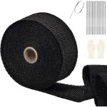 Bande thermique, 15m50mm echappement ruban isolant collecteur, isolant thermique bande avec 10attaches ...