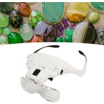 Bandeau lumineux � led, visi�re loupe avec lumi�re, 5 lentilles d�tachables, loupe � montage sur la t�te, ...