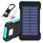 Banque d'alimentation ext�rieure, charge solaire, chargeur de batterie externe pour iphone / ipad et ...