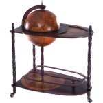 Bar globe terrestre casier � vin minibar etag�re en bois bar roulant avec �tag�re, vintage, r�tro, 70x45x89cm, ...
