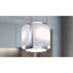 Baraldi - hotte dessy cm. 40 - inox, verre blanc - 800 m� / h