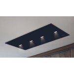 Baraldi - hotte gea flat cm. 120x60 ? noire spot light - 800 m3 / h