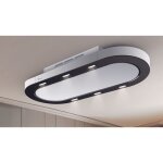 Baraldi - hotte unika free cm. 120x50 - blanc et noir - 900 m3 / h