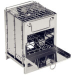 Barbecue pliable en acier inoxydable camping pique - nique bbq - 15 x 15x 21cm