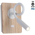 Applique liseuse flexible 'london' - puce cree - 3w - blanc