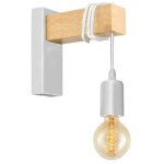 Applique murale en bois 'ruder' e27 - blanc