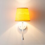 Applique murale de lecture 'mar' - e27 + spot led flexible - bois fonc�