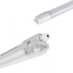 Kit botier tanche 60cm + tube led t8 9w - 4000k - blanc neutre