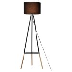 Osram - lampadaire tripode avec table basse 'mandi' - noir