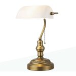 Barcelona led - lampe de table vintage 'banquero' - e27 - blanc