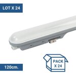 Barcelona led - lot x 24 - r�glette �tanche led connectable 36w - 120cm - ip65
