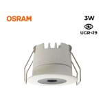 Mini spot led encastrable 3w faible ugr 40x32, 1mm - blanc