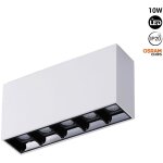 Barcelona led - spot led lin�aire de surface blanc - 10w - ugr18 - irc90 - puce - blanc neutre - blanc ...