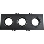 Support de spot triple orientable pour ampoules gu10 / mr16 - - noir