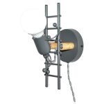 Barcelona led - applique 'doll' - avec interrupteur et prise - e27 - gris