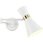 Barcelona led - applique murale avec bras articulé 'mode' - blanc et doré Barcelona led - applique murale avec bras articulé 'mode' - blanc et doré