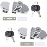 Bardusch - lot de 2 verrous en alliage de zinc pour porte de placard en verre ou vitrine de 5 � 8 mm