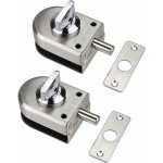 Bardusch - lot de 2 verrous de porte en verre en acier inoxydable 304 pour salle de bain, toilettes, ...