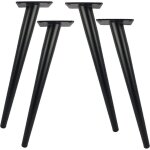 Bardusch - lot de 4 pieds de table en m�tal de 20cm de longueur pour meubles modernes, commode, armoire, ...