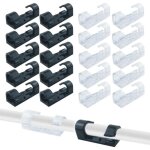 Bardusch - 40pcs clips c�bles, attache adhesif, rangement de accroche fixation auto collant, pads de ...
