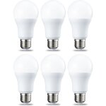Bardusch - lot de 6 ampoules led culot � vis e27 12 w (�quivalent 120 w) blanc froid intensit� non variable ...