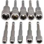 Bardusch - douille hexagonale magn�tique 10pcs douille visseuse � choc 6 15mm, cl�s � douille magn�tique ...