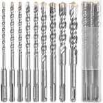 Bardusch - foret bton sds , 9pcs (5 mm 16x160 mm) foret carrelage, foret coffret de mches et burins pour ...