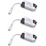 Bardusch - pack x3 transformateur driver 18w 24w dc, entr�e multi tension 85 265v ac 50 / 60hz, sortie ...