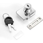 Bardusch - serrure simple en verre 407, cylindre de serrure de porte d'armoire en alliage de zinc, quincailler ...