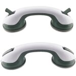 Barres d'appui pour salle de bain (lot de 2) avec ventouses 30 cm - poign�e s�re, sans per�age, convient ...
