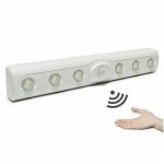Barre led avec dtecteur de mouvement pour armoires de couloir tiroirs aliment par batterie 8010