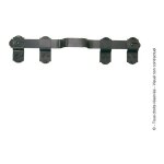 Afbat - torbel barre de s�curit� � ergots finition: blanc - mati�re: mati�re : aluminium