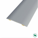 Barre de seuil adhsive mme niveau aluminium coloris (03) argent long 90 cm larg 3, 7cm ht 2, 3mm