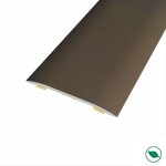 Barre de seuil adhsive mme niveau aluminium coloris (05) bronze long 90 cm larg 3, 7cm ht 2, 3mm