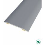 Barre de seuil adhsive mme niveau aluminium coloris (25) acier mat long 90 cm larg 3, 7cmht 2, 3mm