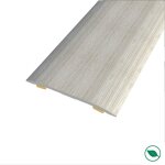 Barre de seuil adhsive mme niveau aluminium coloris (73) chne blanc gris long 90 cm larg 3, 7cmht ...