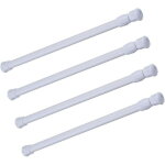 Barres de tension extensibles, lot de 4, en acier � ressort r�glables pour placard, rideau de douche ...