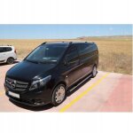 Barres de toit mercedes w639 w447 vito viano courtes l1 chrom�es