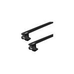 Barres de toit renault kangoo (02 / 08 - ) thule wingbar evo black alu