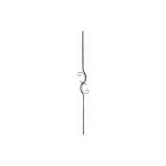 Barreau courb� 2 volutes - hauteur 900mm largeur 170mm carr� de 12mm - fer forg� - � souder deco fer ...
