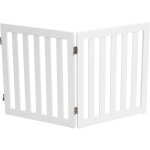 Barrire pour animaux de compagnie de 60cm avec 2 panneaux extensibles clture en bois autoportante avec ...