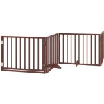 Porte pour chien pliable à 4 panneaux, marron, 320 cm, bois de peuplier vidaxl Porte pour chien pliable à 4 panneaux, marron, 320 cm, bois de peuplier vidaxl