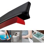 Barri�re de douche pliable et syst�me de r�tention pour barrage d'eau et maintient l'eau � l'int�rieur ...