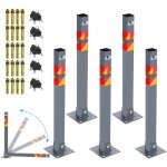 Barrire de parking 5 set barrire de parking poteau de dlimitation avec 15 cls poteau poteau parking ...