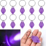 Basetbl - lot de 10 mini porte - cls lumineux 395 uv - petite lampe de poche - lampe de poche avec pince ...