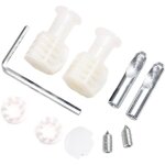 Basetbl - lot de 2 boulons de rservoir de toilettes, kit de boulons de fixation plaqus zinc blanc pour ...
